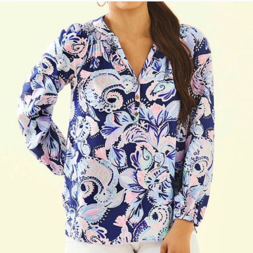 Lilly Pulitzer Elsa Silk Blouse